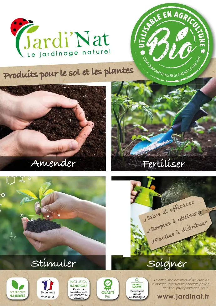 Couverture du catalogue Jardi’Nat des produits pour le sol et les plantes