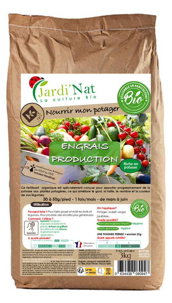 Engrais Potager Production 3kg* (Emballage)