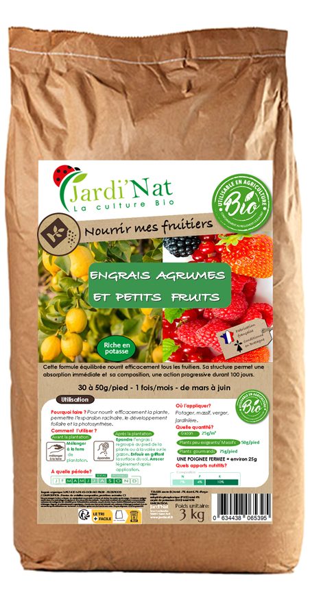 Carton : Engrais agrumes/petits fruits 3kg* (8 unités)