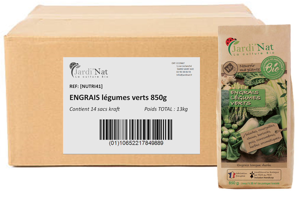 Carton : Engrais Légumes verts 850g*X(14 unités)