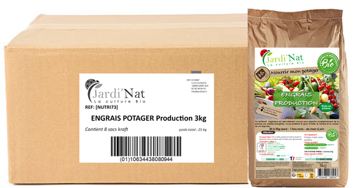 [DISNUTRI73] Carton : Engrais Potager Production 3kg* (8 unités)