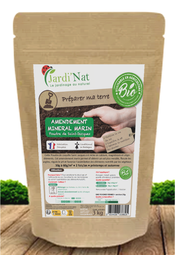 Amendement minéral Marin Poudre de coquille St Jacques  3kg*