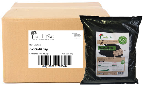 [DISACTI63] Carton : Biochar Jardi'Nat 3kg*(8 unités)